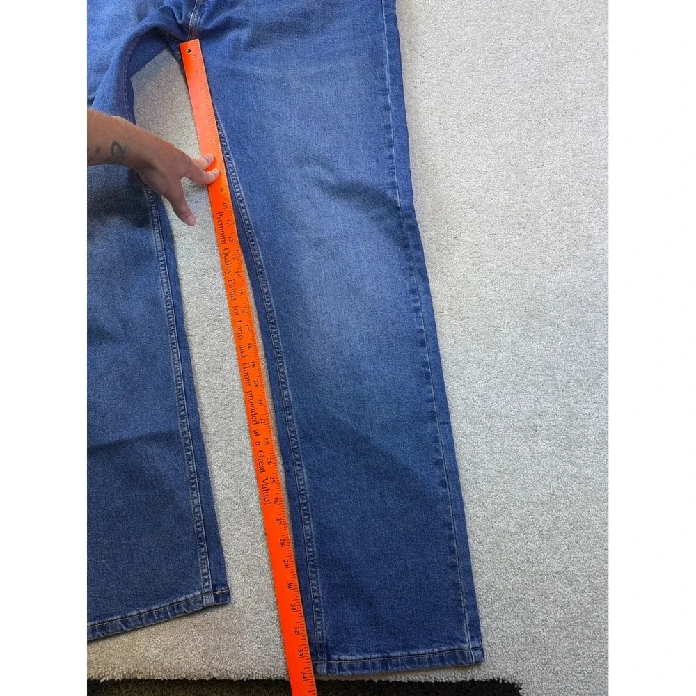 Levi's 505 Regular Fit Jeans Mens 36x34 Blue Stretch Straight Leg Workwear NEW